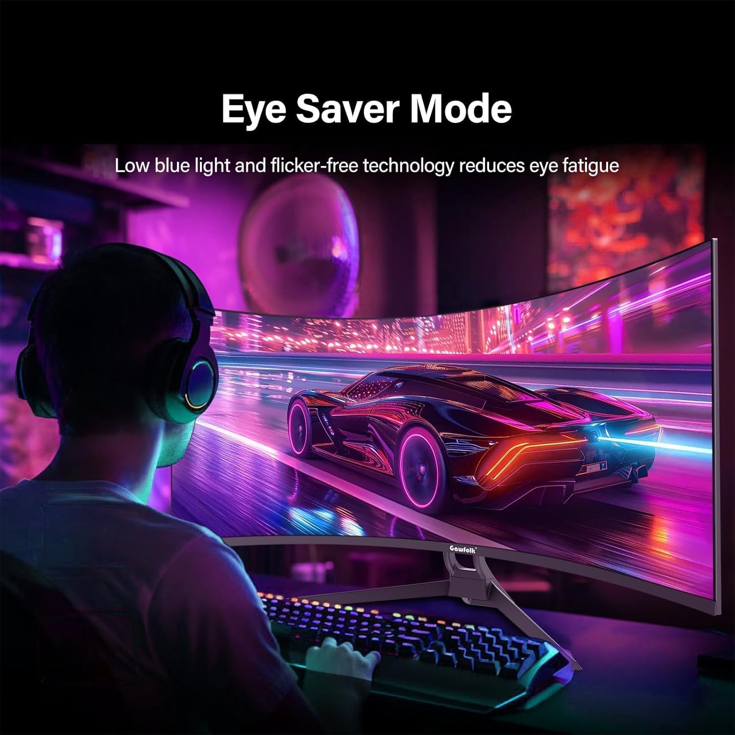 Écran PC Incurvé 34 Pouces, Moniteur Gaming 1500R 165Hz, Ecran PC UHD 4K 3840x2160