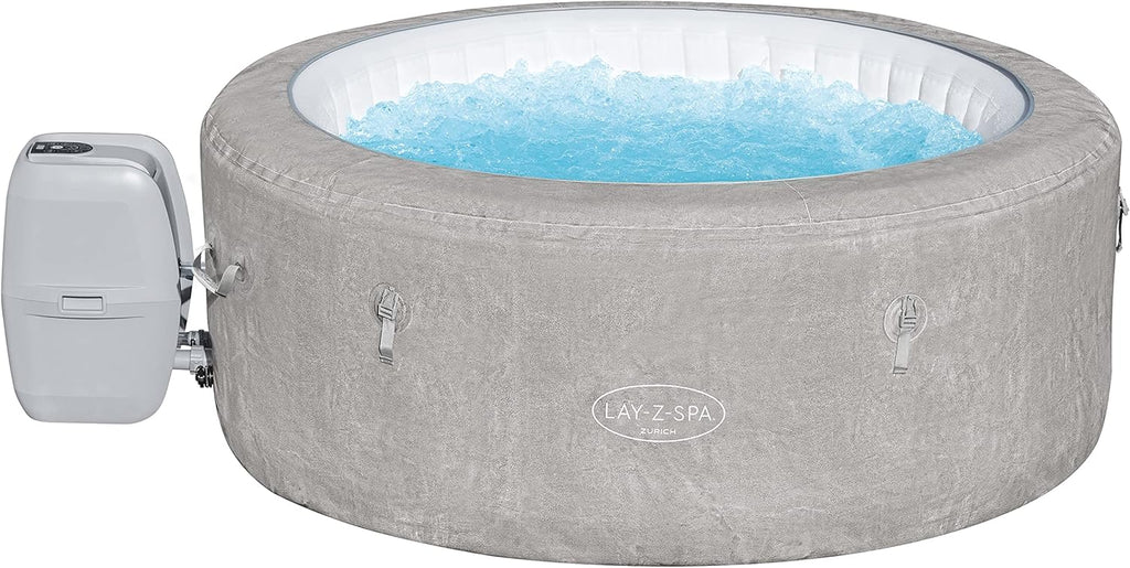 Spa Gonflable Lay-Z-Spa Zurich EnergySense, Couverture et Liner isolants, Filtration à Cartouche
