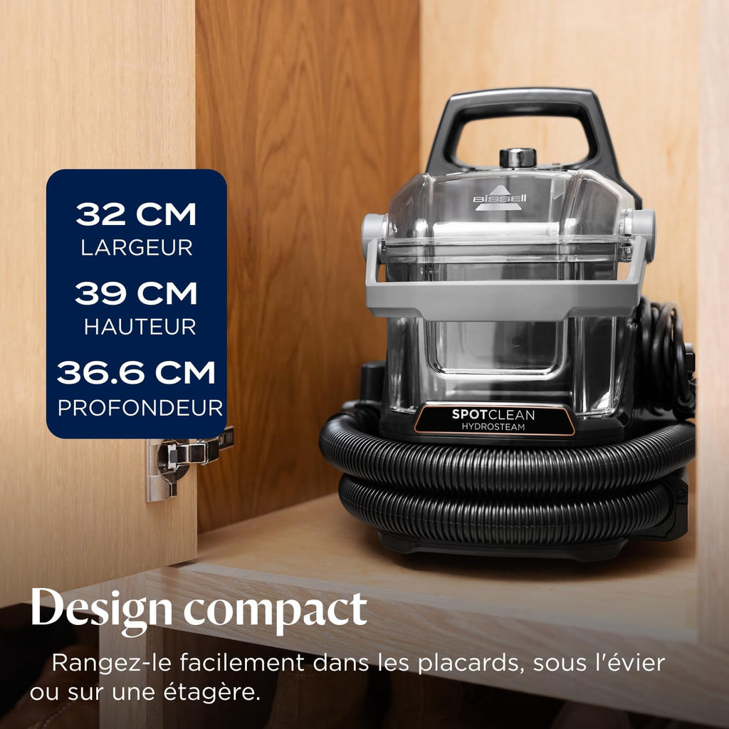 SpotClean HydroSteam, Shampouineuse Canapé, Moteur Puissant de 1000W, 3689N