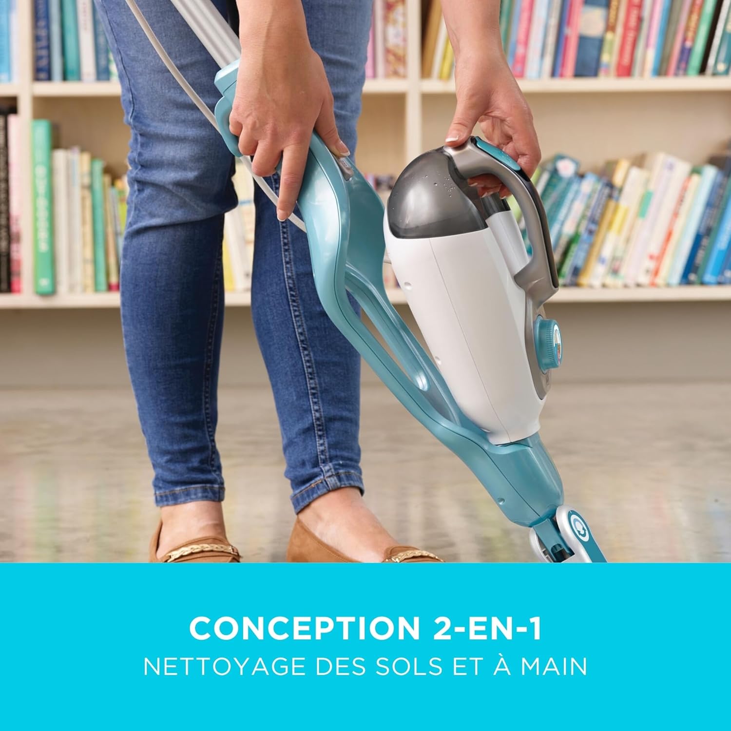 Vadrouille à vapeur 2-en-1 avec gant de nettoyage à main SteaMitt et 11 accessoires, BHSM166DSM-QS