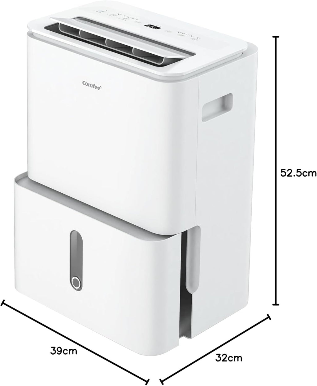 Déshumidificateur Easy Dry 20L/jour, 4 Modes, Deshumidificateur d'air Connecté, Réservoire 3L