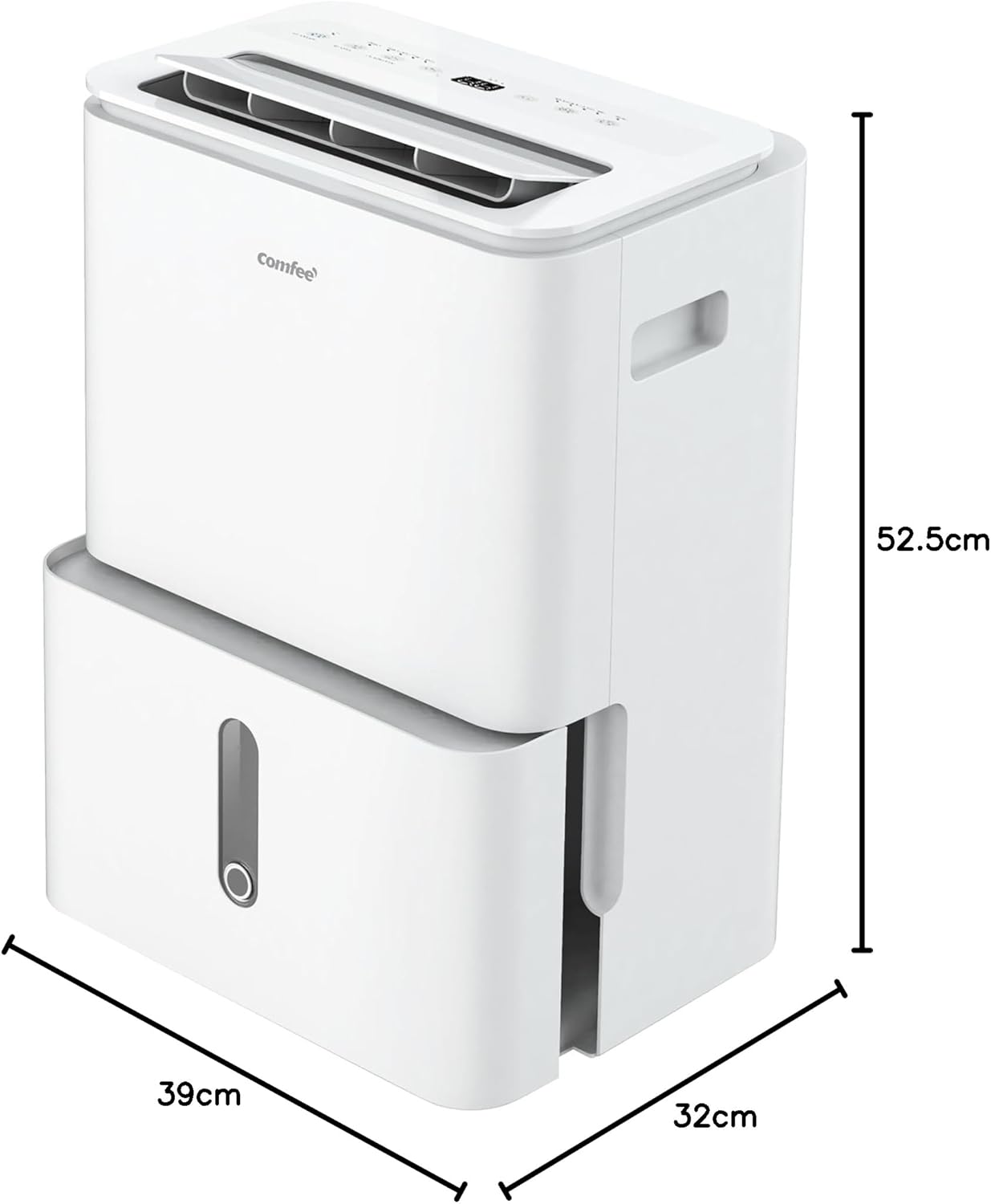 Déshumidificateur Easy Dry 20L/jour, 4 Modes, Deshumidificateur d'air Connecté, Réservoire 3L