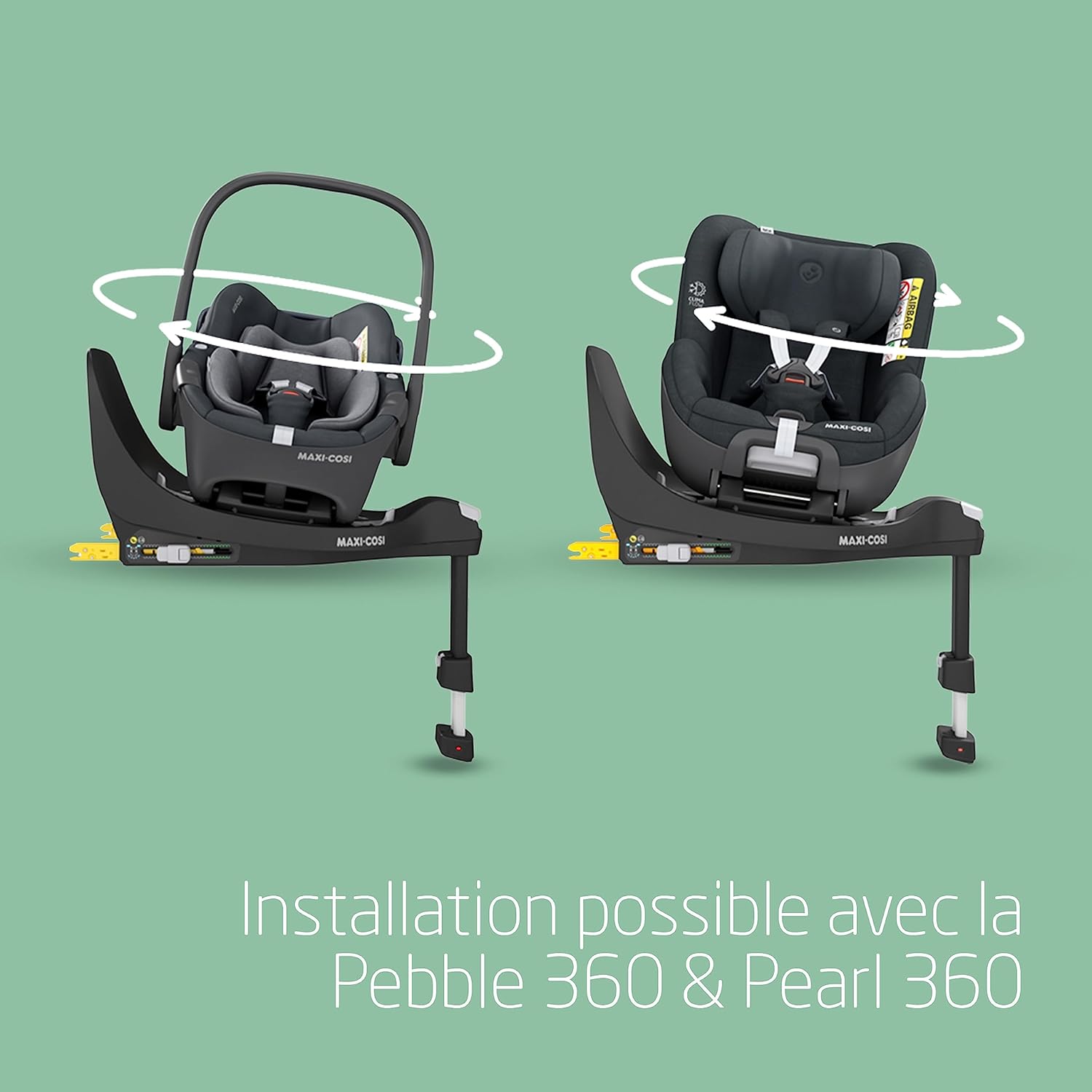 FamilyFix 360 i-Size, Base de Siège-auto pivotant, ISOFIX, Verrouillage rotation TravelSafe