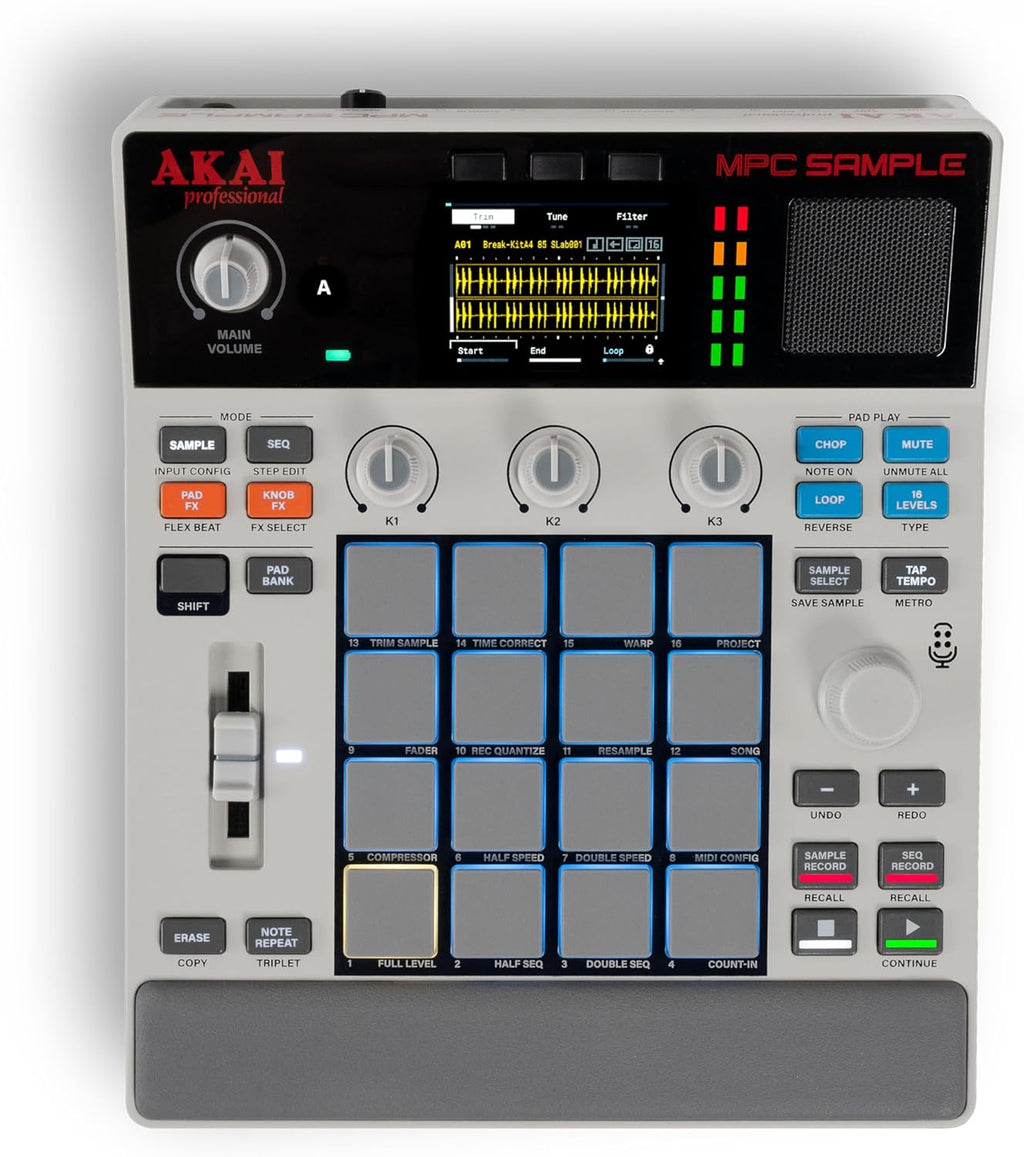 Professional MPC Sample - Portable Autonome avec Batterie Rechargeable, USB-C, Haut-Parleur et Micro
