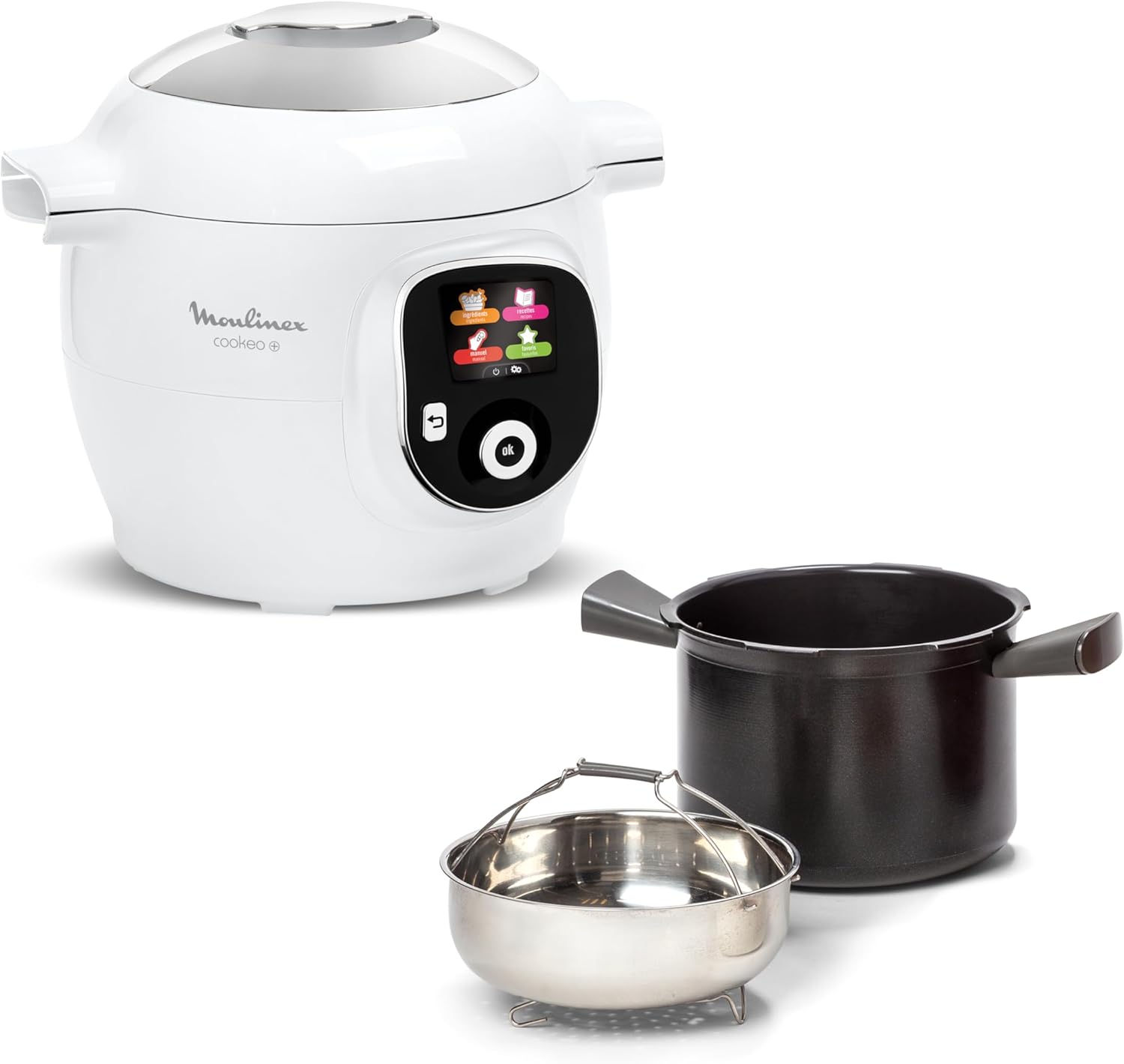 Cookeo Multicuiseur intelligent 6L, Ecran intuitif, 1600W, Blanc, CE854110