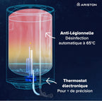 PRO1 ECO 100L - Chauffe-eau Électrique Vertical Mural Ø450 mm