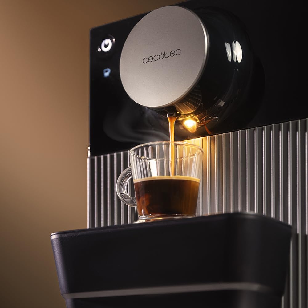 Machine à Café Superautomatique Compacte Cremmaet Cube, 1350W, 5 Niveaux de Mouture, Contrôle Tactile