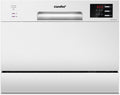 TD602E-W Lave-vaisselle compact pose libre, écran LED, 6,5 litres, blanc