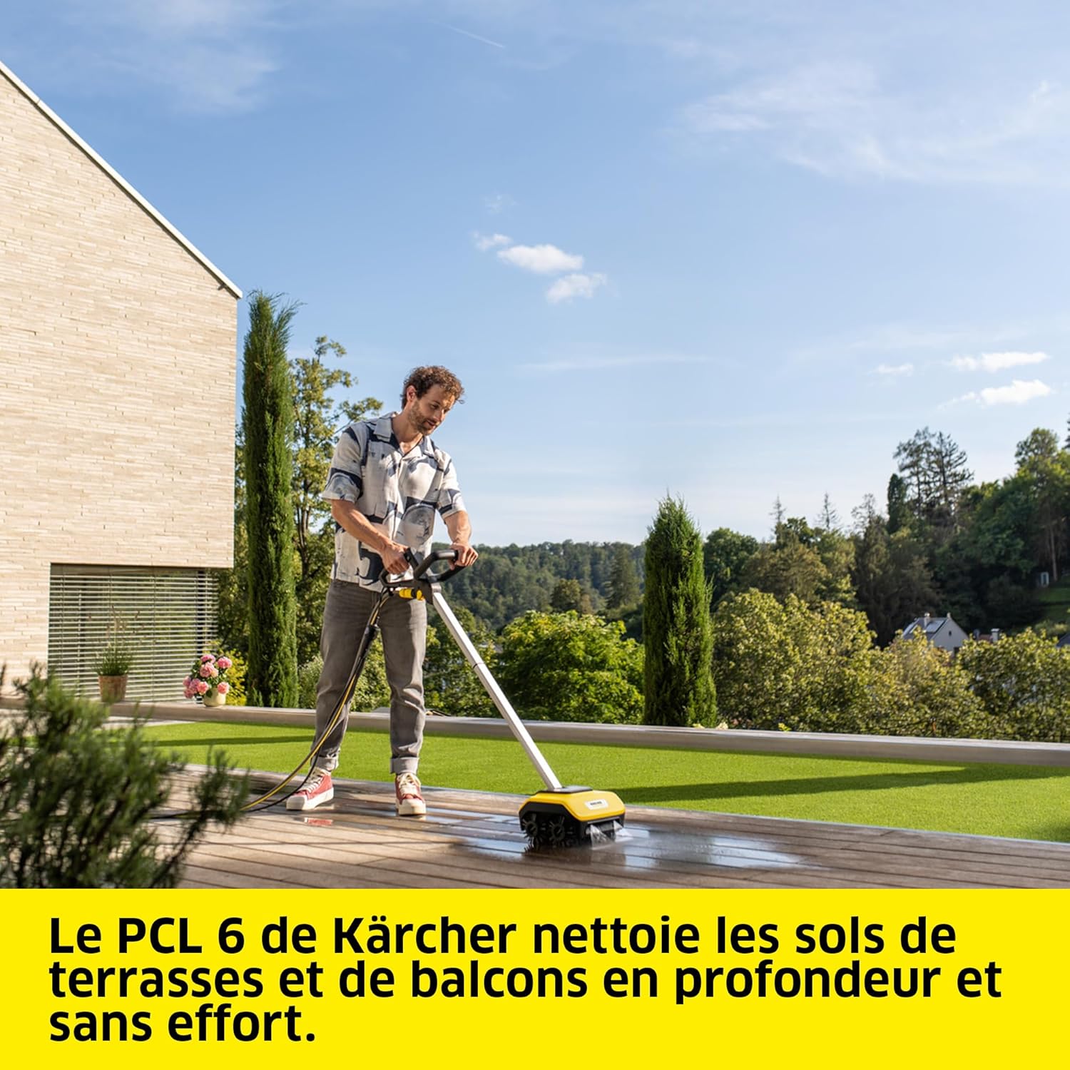 Nettoyeur de Terrasses PCL 6, Pression Max 10 Bar, Largeur de Travail 300 mm