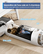 Floor One Stretch S6 Aspirateur Laveur, portée à Plat 180°, Nettoyage Deux Bords