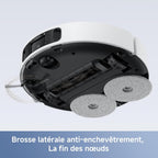Robot aspirateur et Laveur à vidage Auto E40 Ultra avec Aspiration de 19 000 Pa, Brosse latérale Anti-nœuds