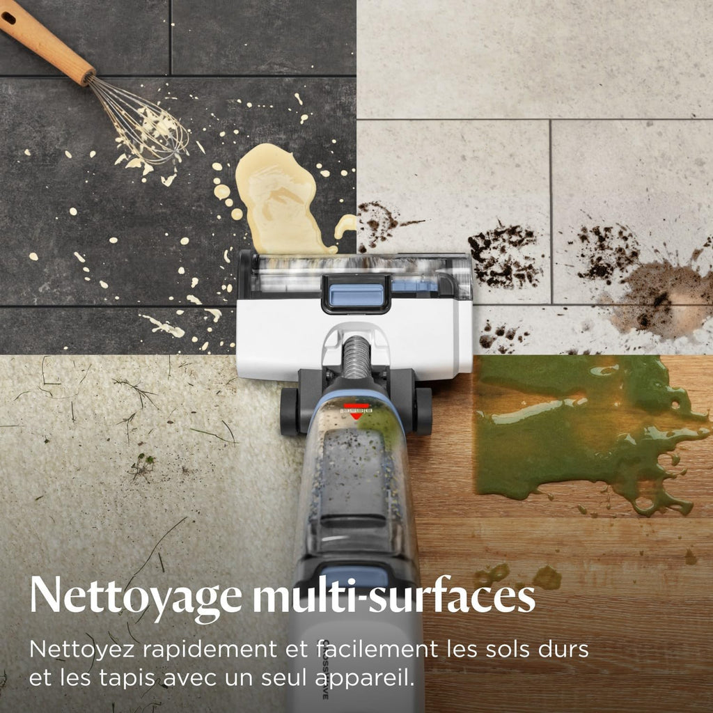 CrossWave Edge, Aspirateur Laveur, Nettoyeur Multi-Surfaces avec Système Auto-Nettoyant, 4088N