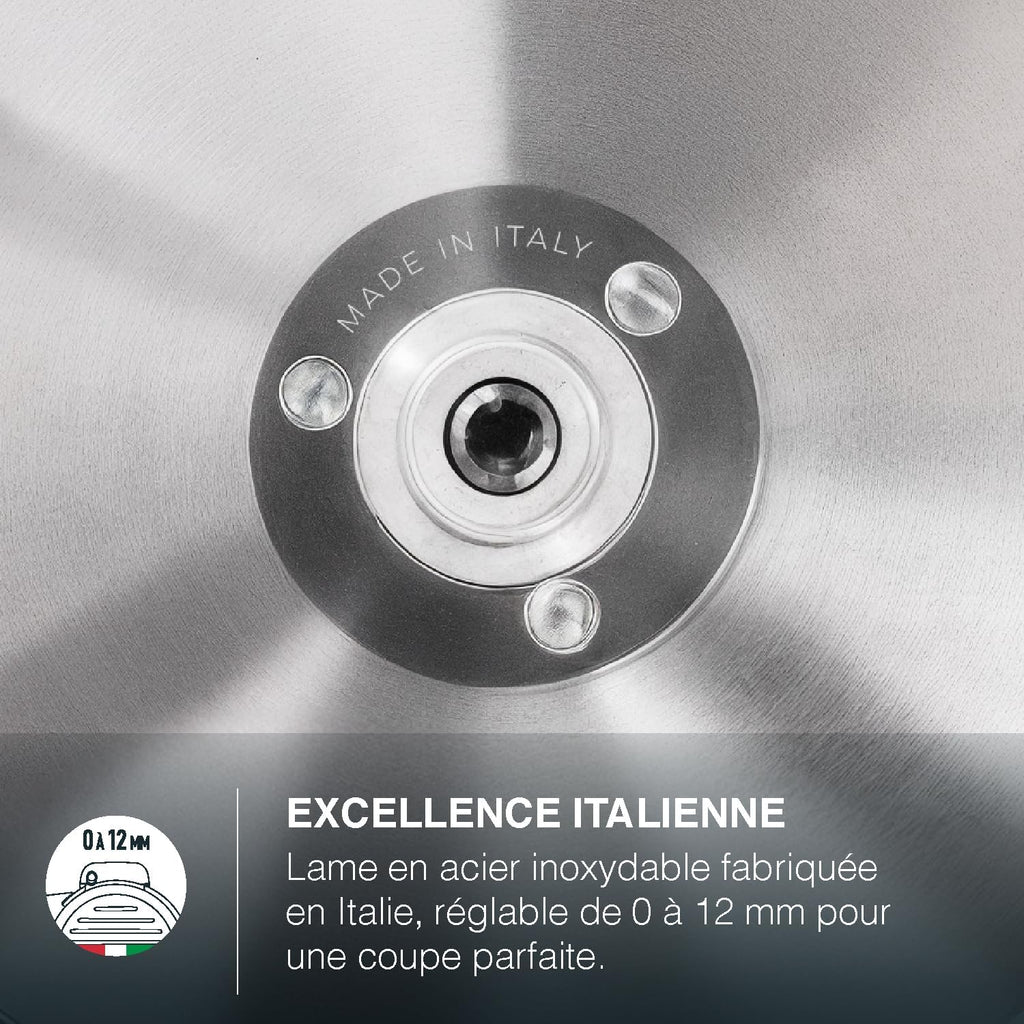 Trancheuse électrique MSX254, épaisseur de la coupe 0-12 mm, aiguiseur intégré