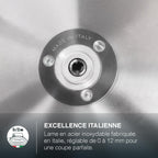 Trancheuse électrique MSX254, épaisseur de la coupe 0-12 mm, aiguiseur intégré
