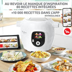 Cookeo Multicuiseur intelligent 6L, Ecran intuitif, 1600W, Blanc, CE854110