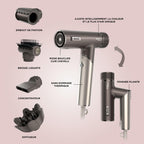Sèche-cheveux ionique portable SpeedStyle Pro Flex : HD542EU, livré avec 4 accessoires de coiffage, technologie ionique négative