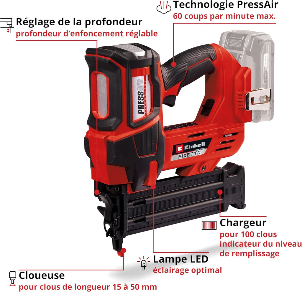 Professional Cloueuse sans fil FIXETTO 18/50 N Solo Power X-Change