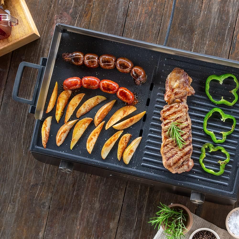 PerfectRoast 3000 Barbecue électrique en inox, 3000 W, thermostat réglable