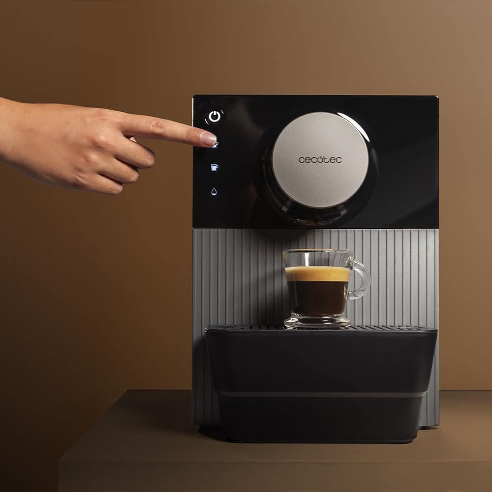 Machine à Café Superautomatique Compacte Cremmaet Cube, 1350W, 5 Niveaux de Mouture, Contrôle Tactile