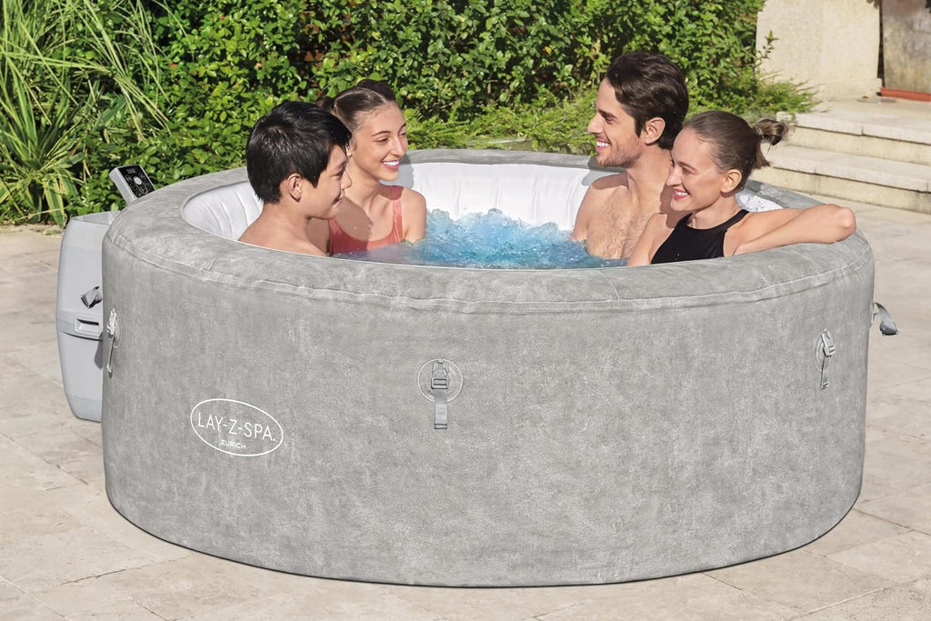 Spa Gonflable Lay-Z-Spa Zurich EnergySense, Couverture et Liner isolants, Filtration à Cartouche