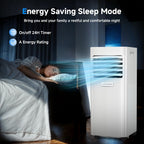 Climatiseur Mobile 9000 BTU, 4 en 1 avec Déshumidificateur et Mode Sommeil, Kit Fenêtre Fourni