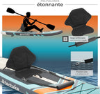 Planche de Stand-up Paddle Gonflable Adulte 2-en-1, Siege Paddle détachable, Pompe, 3 Ailerons