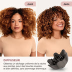 Sèche-cheveux ionique portable SpeedStyle Pro Flex : HD542EU, livré avec 4 accessoires de coiffage, technologie ionique négative