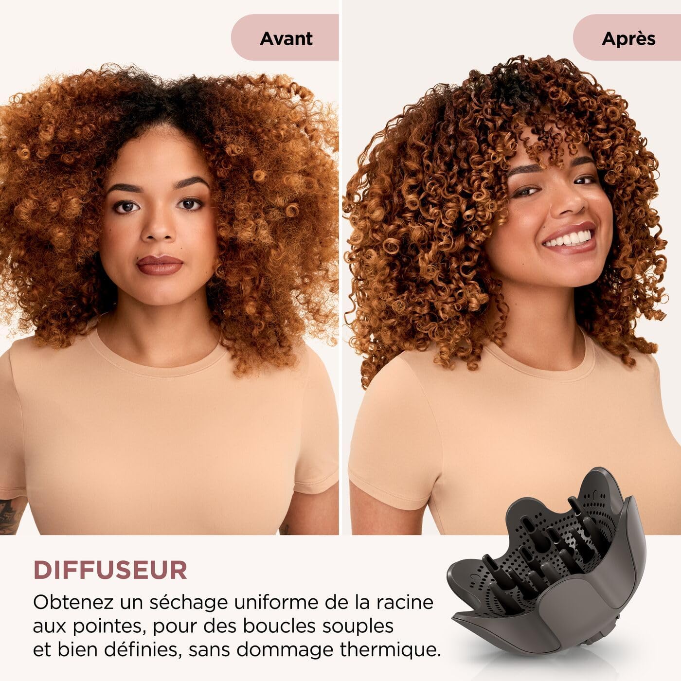 Sèche-cheveux ionique portable SpeedStyle Pro Flex : HD542EU, livré avec 4 accessoires de coiffage, technologie ionique négative