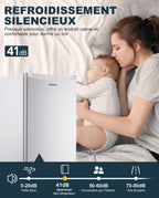 Petit Frigo BR321 avec Congélateur de 91L, Bac à Légumes, Thermostat Réglable