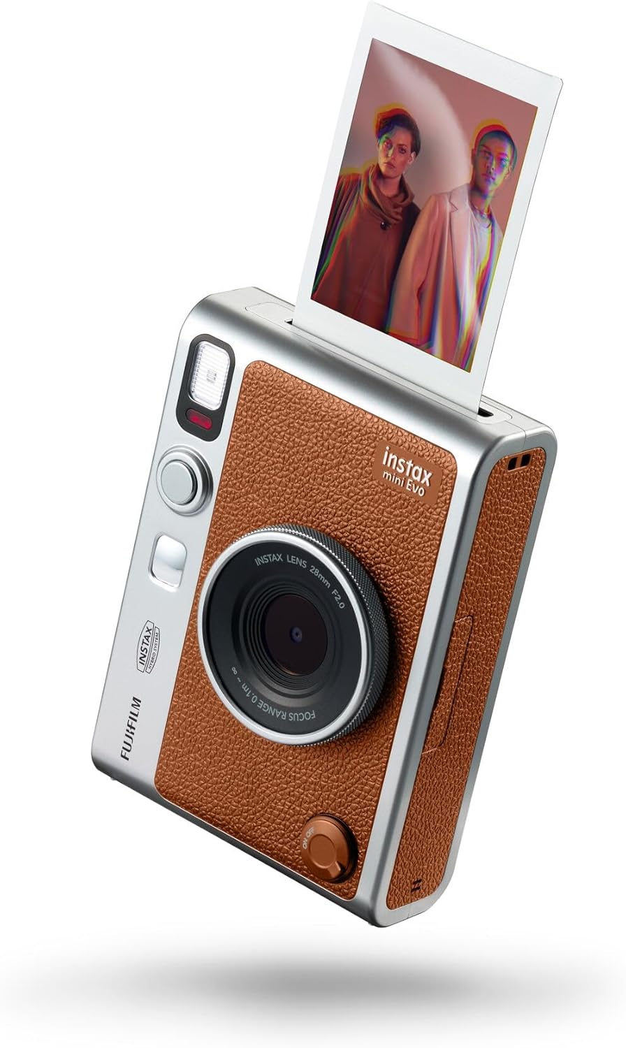 Mini Evo Marron Appareil Photo et imprimante avec écran LCD de 2,7 Pouces