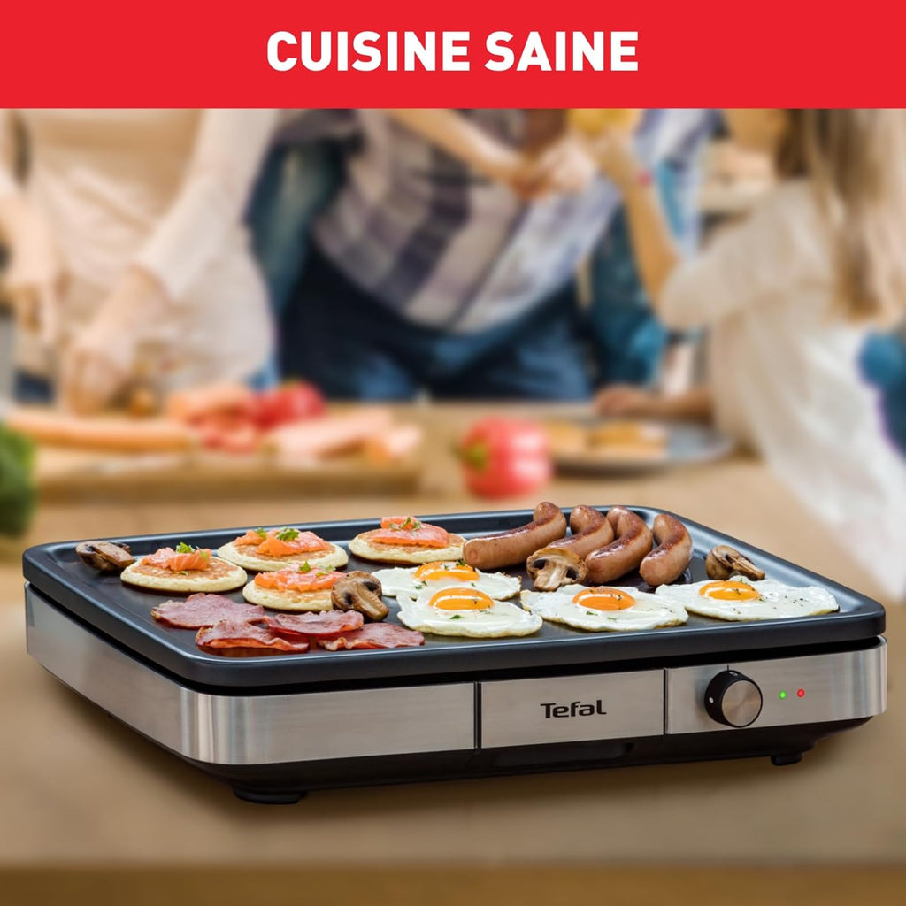 Maxi Plancha électrique avec protection contre les éclaboussures et Thermostat réglable CB690D12