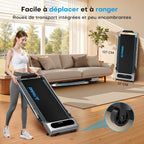 Tapis de Marche Pliable avec 12 Programmes HIIT Prédéfinis, Moteur Silencieux 2,75 CV, APP & Télécommande