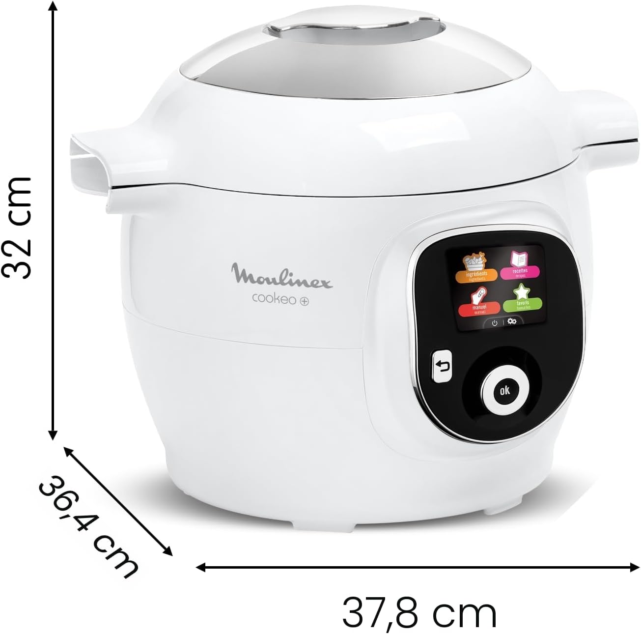 Cookeo Multicuiseur intelligent 6L, Ecran intuitif, 1600W, Blanc, CE854110