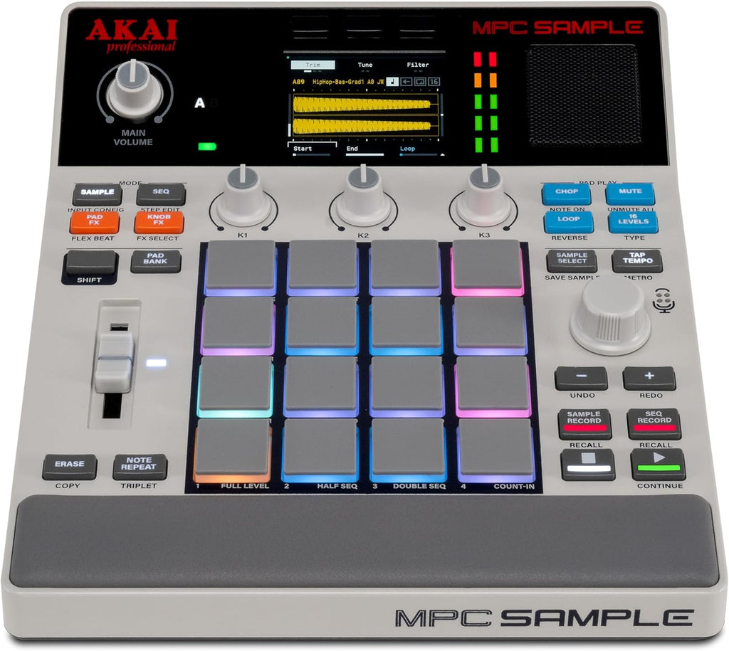 Professional MPC Sample - Portable Autonome avec Batterie Rechargeable, USB-C, Haut-Parleur et Micro