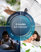 OmniAir Rafraichisseur d’Air 7L 3en1, 7 Vitesses, 3 Modes, Oscillant, Silencieux, Sans Conduit