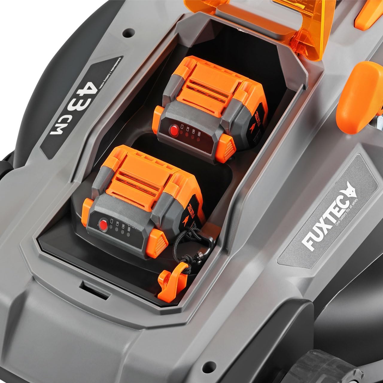 Tondeuse à Gazon sans Fil 40V (2x20V) E2RM43 Set Batteries et Chargeur - Hauteur De Coupe Variable
