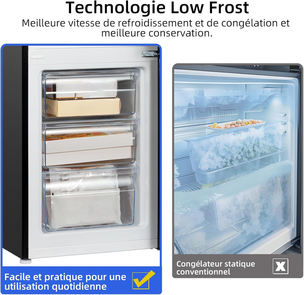 CBM159LEBD Réfrigérateur congélateur bas157 litres, Low Frost, Faible bruit