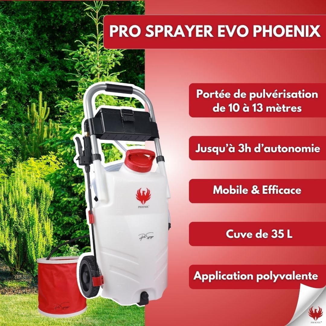 Pro Sprayer Evo Pulvérisateur Électrique 35L - 1 Batterie Lithium 18V - Portée 10m