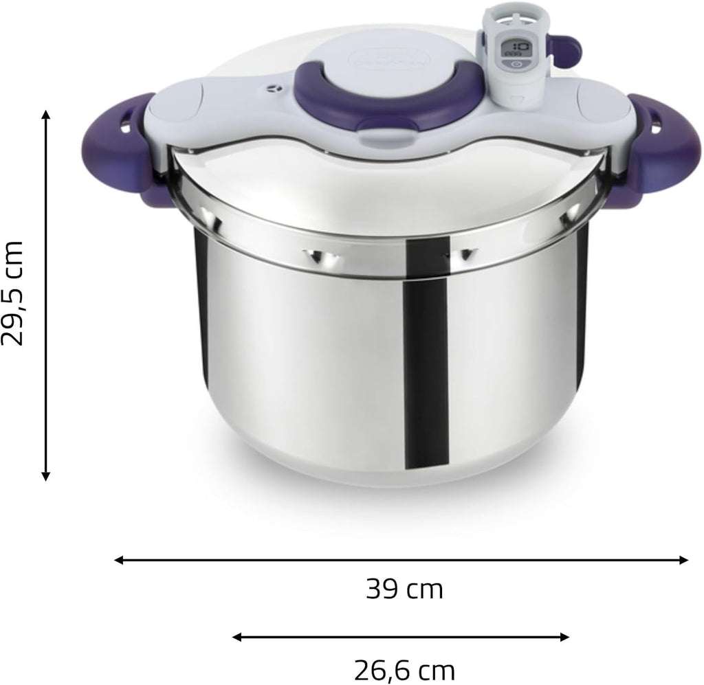 Clipsominut’ Perfect Cocotte-minute 9 L, Minuteur, Violet P4624900