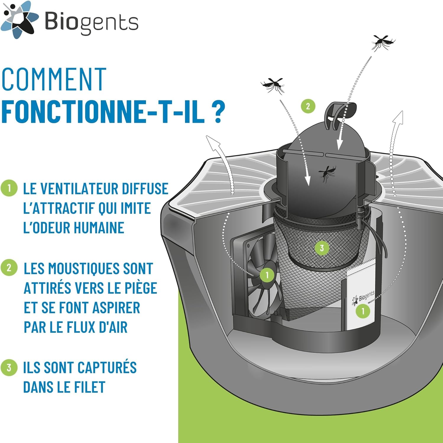 Piège Extérieur Anti-Moustiques Tigres + Recharge De 6 Mois