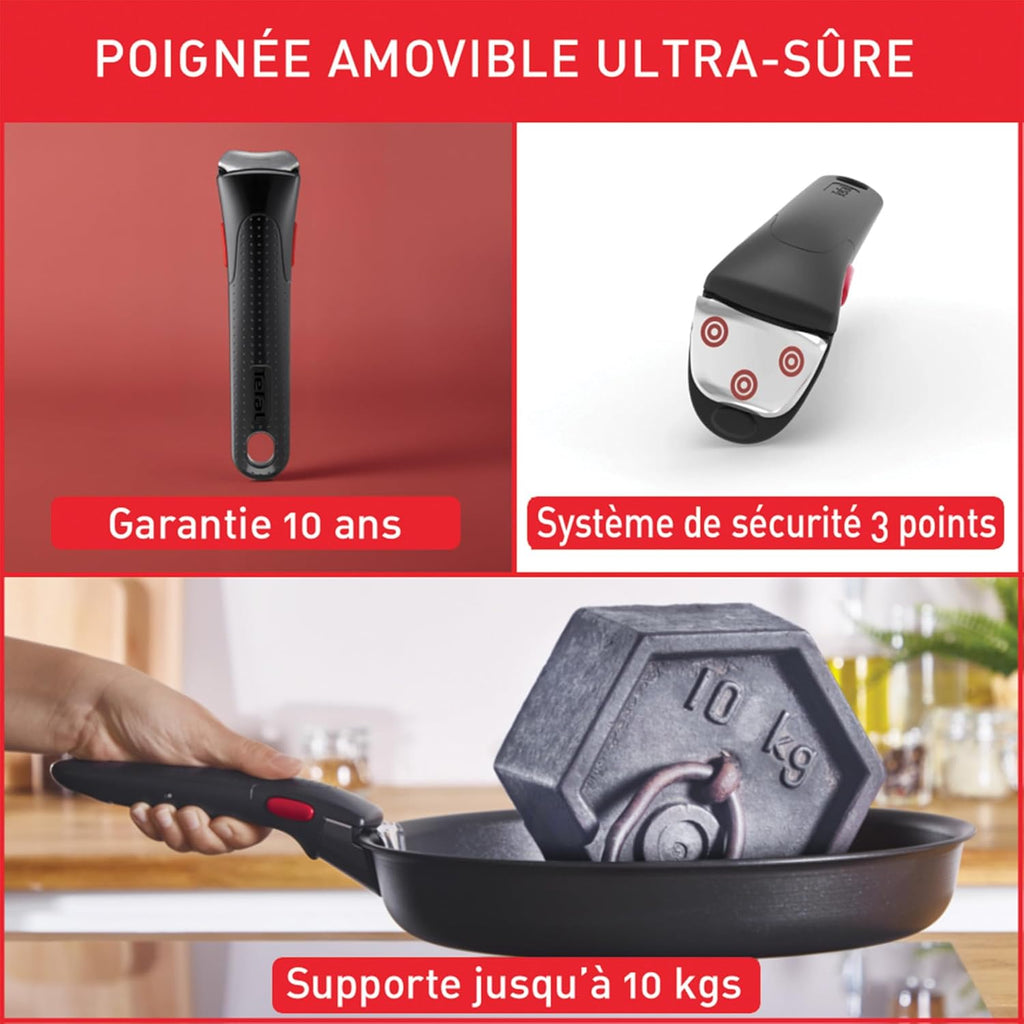 Ingenio Batterie cuisine 20 pcs, Acier inoxydable, Compatible lave-vaisselle, Emotion L897SJ04