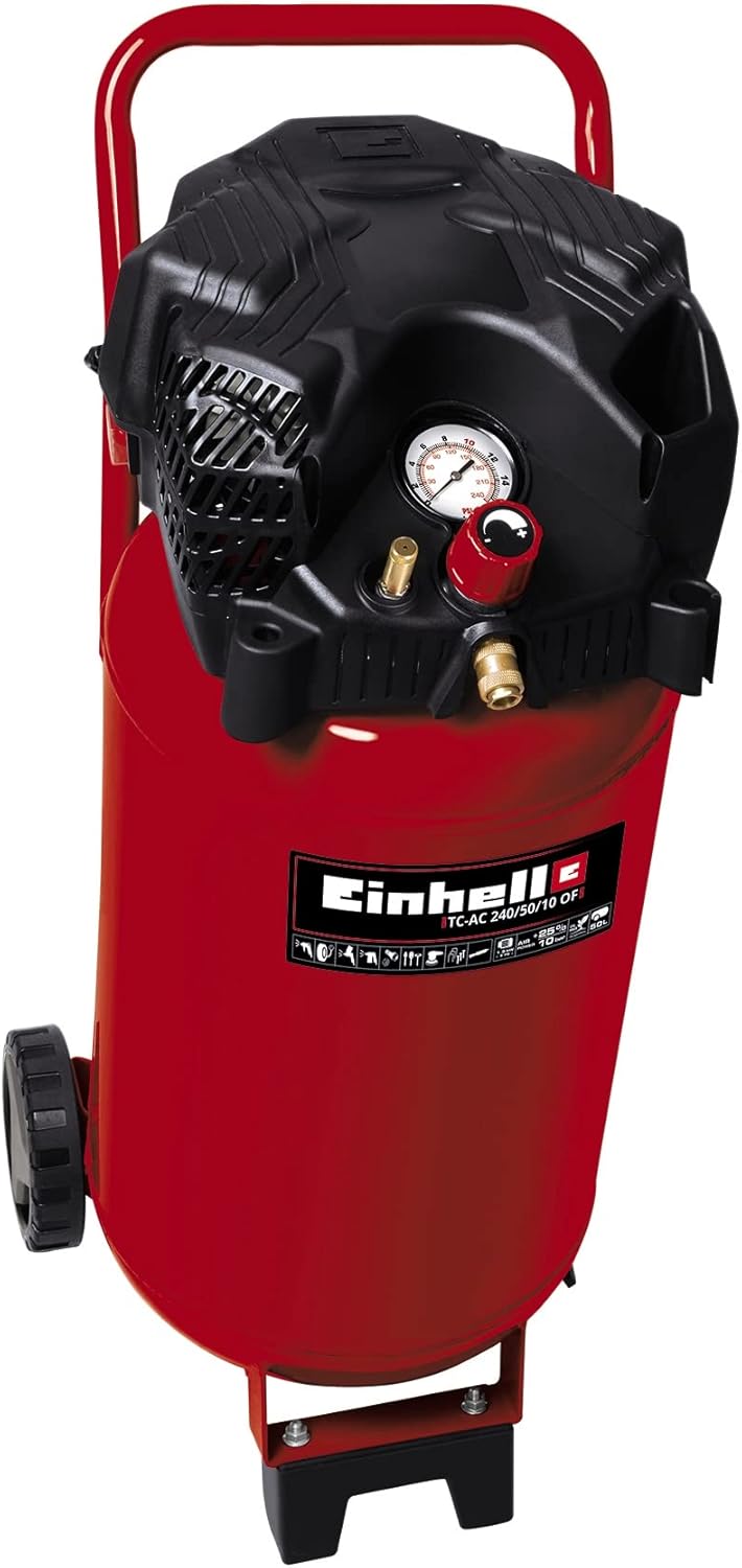 Compresseur à air vertical TH-AC 240/50/10 OF, 1500W, Cuve de 50 L, Pression 10bar