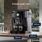 Magnifica S - Perfetto Machine à Café Automatique avec Mousseur à Lait Manuel, ECAM11.112.B
