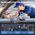 JS3000 Demarreur Batterie Voiture 3000A/24000mAh Jump Starter Moteurs, Lampe Poche LED intégrée