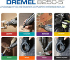 8250 Outil rotatif sans fil 12 V 5 000-30 000 tr/min Kit d'outils multifonctions sans balais avec boîte Dremel