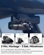 N2X 2.7K+1080P Dashcam Voiture Avant Intérieur, Support LTE, 5GHz WiFi GPS, APP & Commande Vocale