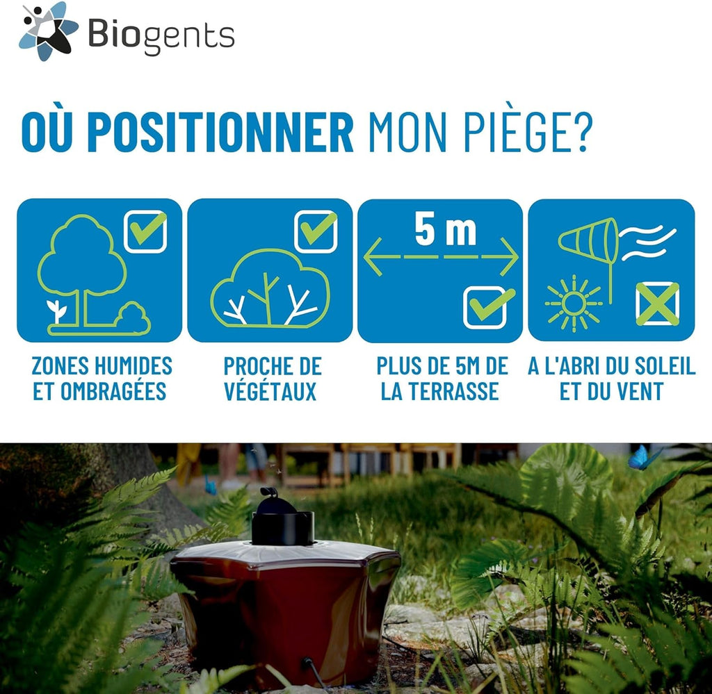 Piège Extérieur Anti-Moustiques Tigres + Recharge De 6 Mois
