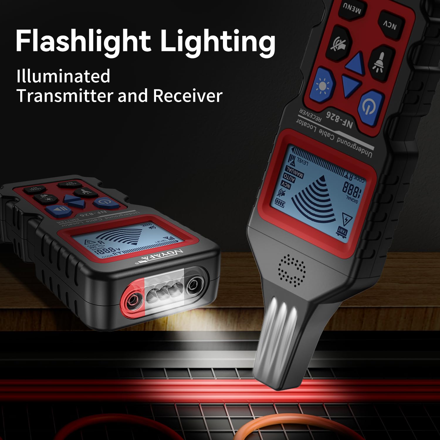 NF-826 Détecteur de Câbles Souterrains - Localisateur de Fils Enterrés et Muraux