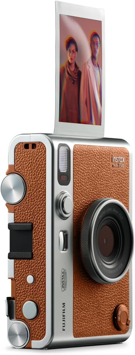 Mini Evo Marron Appareil Photo et imprimante avec écran LCD de 2,7 Pouces