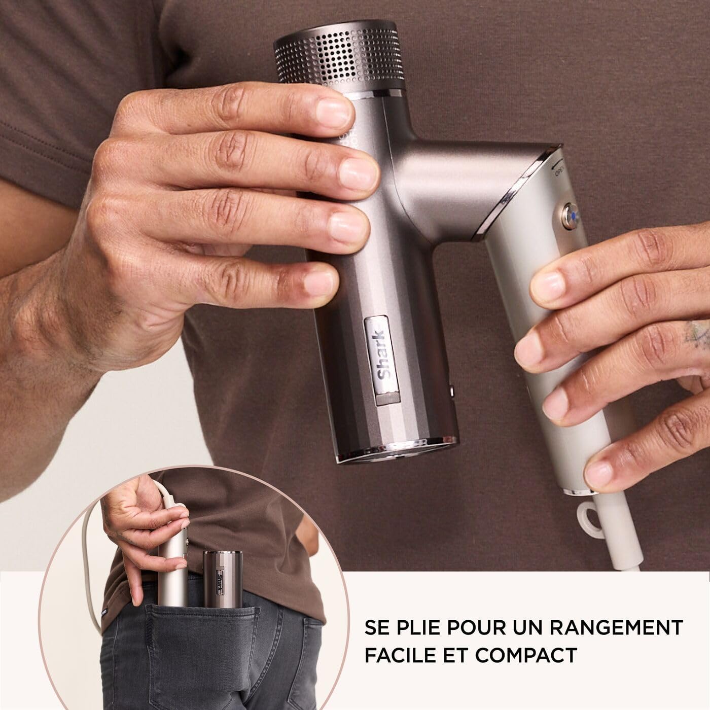 Sèche-cheveux ionique portable SpeedStyle Pro Flex : HD542EU, livré avec 4 accessoires de coiffage, technologie ionique négative